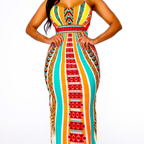Sun Coast Dream Maxi Dress Orange - Picture 1 of 3
